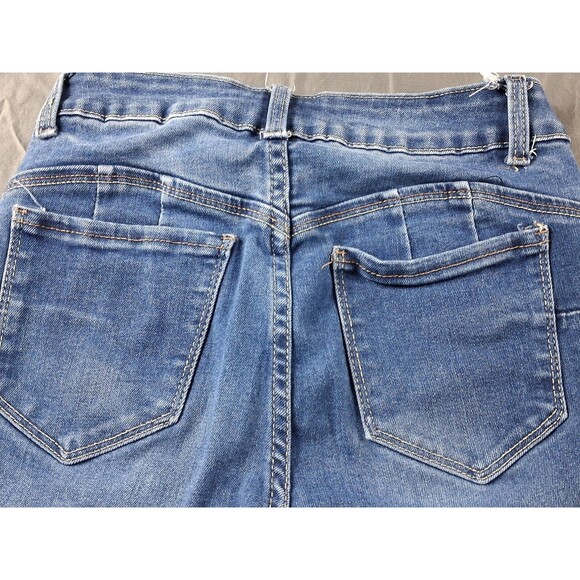 WAX JEANS "BUTT I LOVE YOU" 3/26 BLUE WOMENS JEANS DARK BLUE LIGHT WASH - Picture 10 of 15